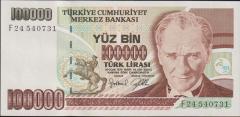 7.Emisyon 3.Tertip 100000 Lira F24 540731 Çilaltı Çil
