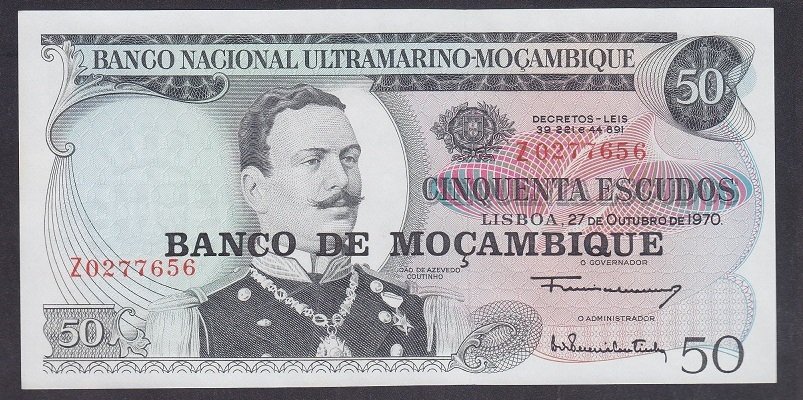 Mozambik 50 Escudos 1976 Çil Z Serisi