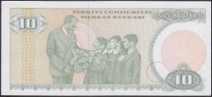 7.Emisyon 1.Tertip 10 Lira B74 344029 Çilaltı Kısa Kaş