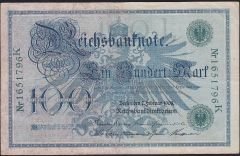 Almanya 100 Mark 1908 Çok Temiz