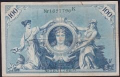 Almanya 100 Mark 1908 Çok Temiz