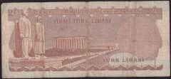 6.Emisyon 1.Tertip 20 Lira A2 001708 Çok Temiz