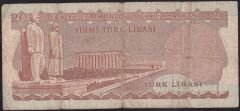 6.Emisyon 1.Tertip 20 Lira A2 001708 Çok Temiz