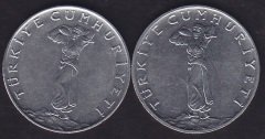 1974 Yılı 25 Kuruş (Ters Düz Takım)