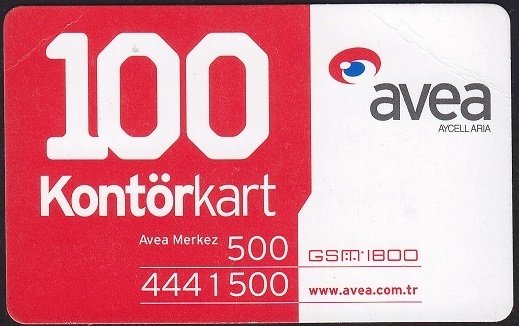 Avea Kontör Kart 100 Kontör 2007