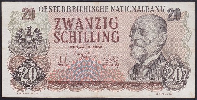 AVUSTURYA 20 ŞİLİNG 1956 ÇOK TEMİZ +