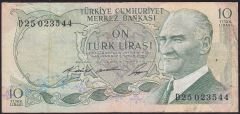 6.Emisyon 1.Tertip 10 Lira D25 023544 Çok Temiz+