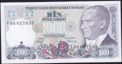 7.Emisyon 2.Tertip 1000 Lira F46 017835 Çil