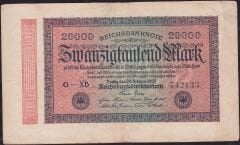 Almanya 20.000 Mark 1923 Çok Çok Temiz