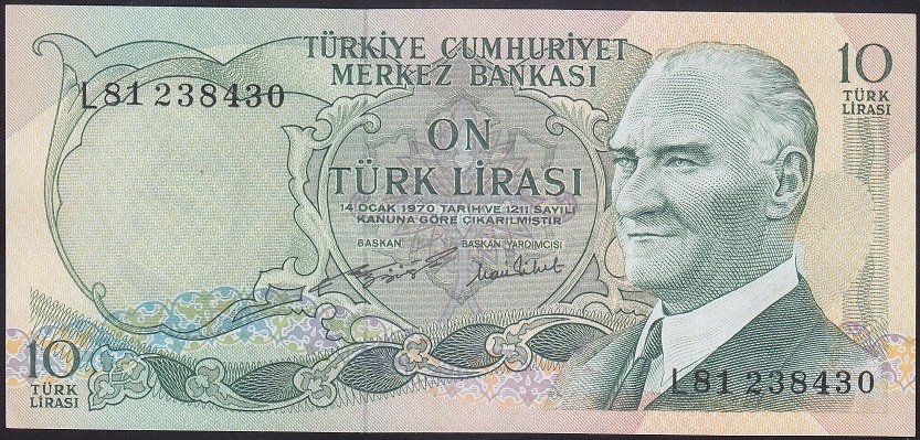 6.EMİSYON 2.TERTİP 10 LİRA L81 238430 ÇİLALTI