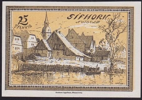 Almanya 25 Pfennig Notgeld 1921 Çil