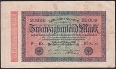 Almanya 20.000 Mark 1923 Çok Temiz+