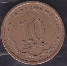 TACİKİSTAN 10 DİRAM 2001