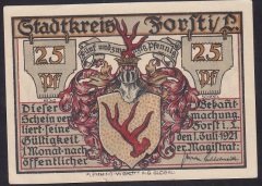 ALMANYA 25 PFENNİNG NOTGELD 1921 ÇİLALTI ÇİL