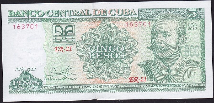 Küba 5 Pesos 2019 Çilaltı Çil
