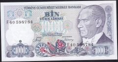 7.Emisyon 2.Tertip 1000 Lira F40 598784 Çil