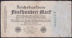 Almanya 500 Mark 1922 Temiz