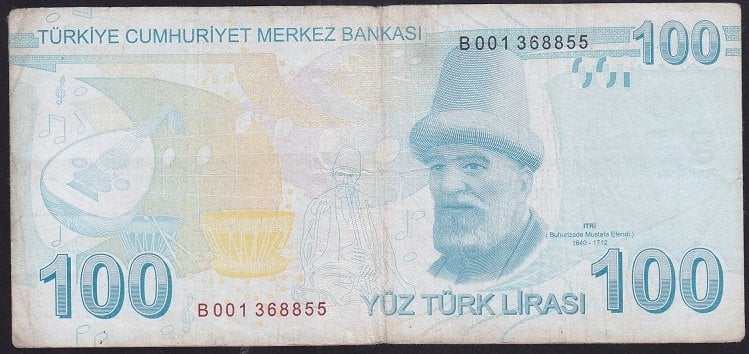 9.EMİSYON 100 LİRA 2.TERTİP B001 368855 ÇOK TEMİZ