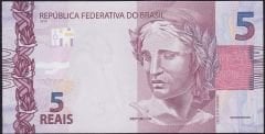 Brezilya 5 Reais 2010 Çil