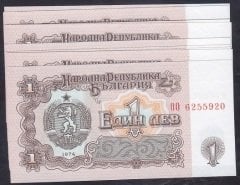 BULGARİSTAN 1 LEV 1974 ÇİL - 10 ADET SERİ TAKİPLİ