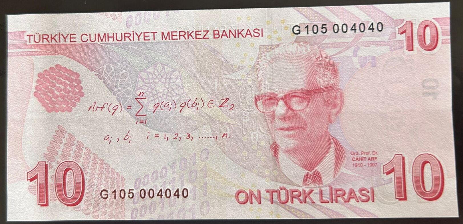 9.Emisyon 7.Tertip 10 Lira G105 004040 Çil