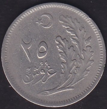 1341 (1925) Yılı 25 Kuruş