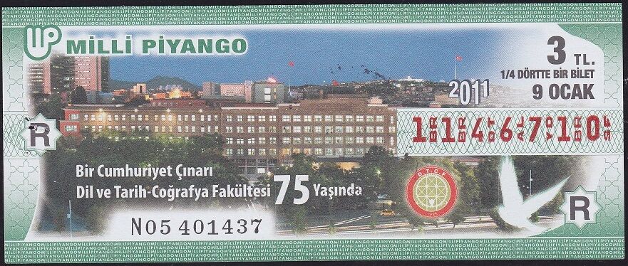 2011 9 Ocak Çeyrek Bilet - R Serisi