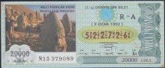 1993 9 OCAK ÇEYREK BİLET - R-A SERİSİ