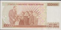 7.Emisyon 3.Tertip 100000 Lira F11 215874 Çilaltı