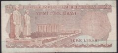 6.EMİSYON 1.TERTİP 20 LİRA A24 013415 TEMİZ