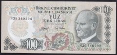 6.EMİSYON 2.TERTİP 100 LİRA H39 340294 ÇÇT +