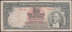 2.Emisyon 2.5 Lira A1 296077 Çok Temiz