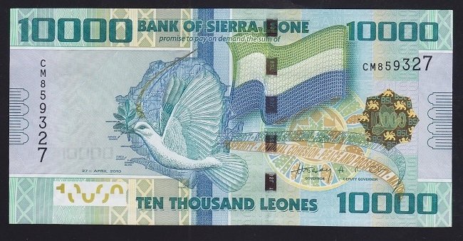Sierra Leone 10000 Leones 2010 ÇİL Pick 33a