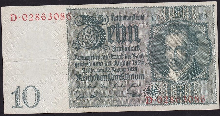 Almanya 10 Mark 1924 Çok Temiz+