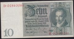 Almanya 10 Mark 1924 Çok Temiz+
