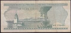 6.Emisyon 1.Tertip 10 Lira C06 118963 Temiz