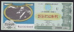1998 9 KASIM ÇEYREK BİLET