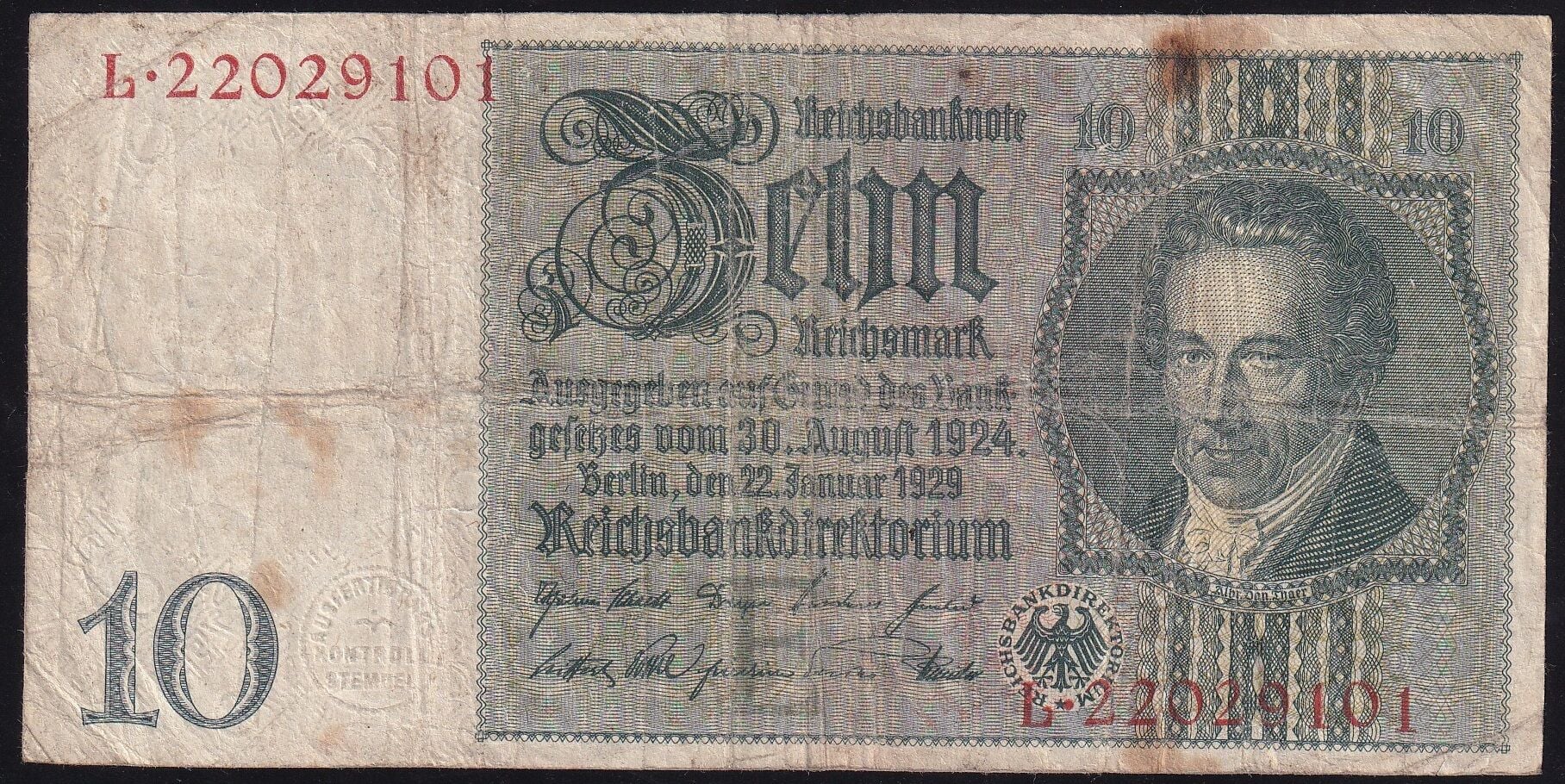 Almanya 10 Mark 1929 Çok Temiz