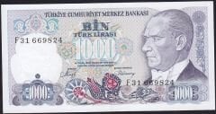 7.Emisyon 2.Tertip 1000 Lira F31 669824 Çil