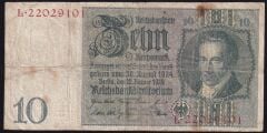 Almanya 10 Mark 1929 Çok Temiz