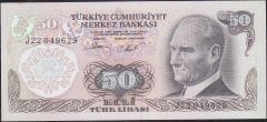 6.Emisyon 2.Tertip 50 Lira J22 049629 Çil
