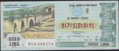 1990 9 Mart Çeyrek Bilet - U Serisi - Sakarya