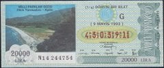 1993 9 MAYIS ÇEYREK BİLET - G SERİSİ -Dilek Yarımadası Aydın