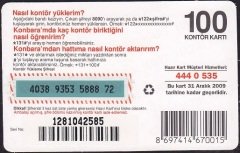 Turkcell Hazır Kart 100 Kontör 2009