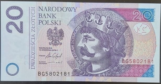 Polonya 20 Zloty 2016 Çil Pick 184