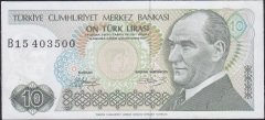 7.Emisyon 1.Tertip 10 Lira B15 403500 Çilaltı Kısa Kaş