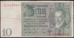 Almanya 10 Mark 1924 Çok Temiz