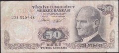 6.Emisyon 2.Tertip 50 Lira J21 579648 Temiz