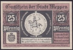 ALMANYA 25 PFENNİNG NOTGELD 1921 ÇİL