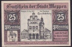 ALMANYA 25 PFENNİNG NOTGELD 1921 ÇİL